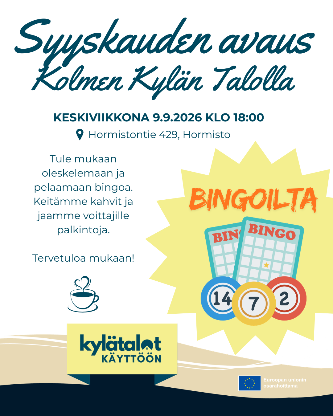 Syyskauden avaus ja bingoilta